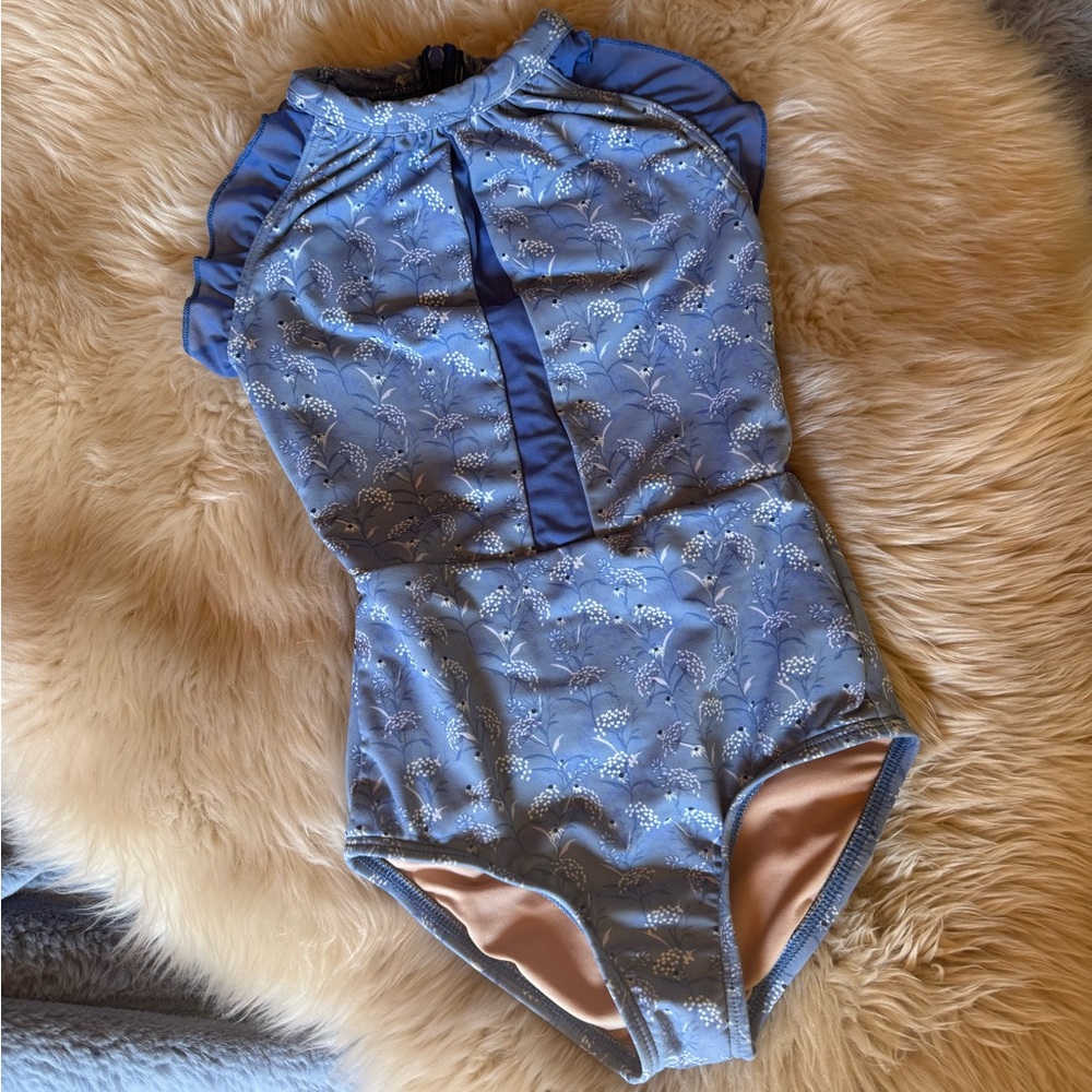Blue Floral Dance Leotard